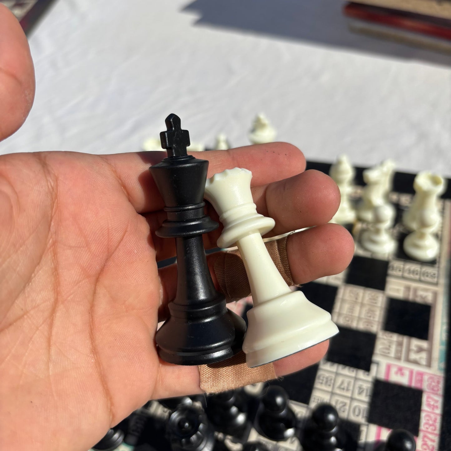 Numbers Game - Scrapbook Chess Set