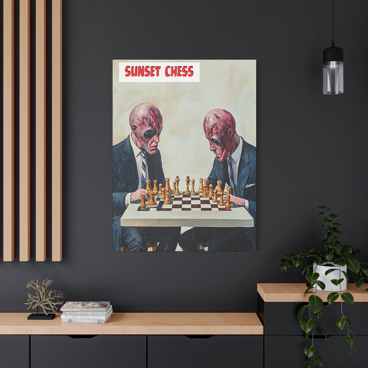 Aliens In Disguise - Canvas Chess Print 36"x48"