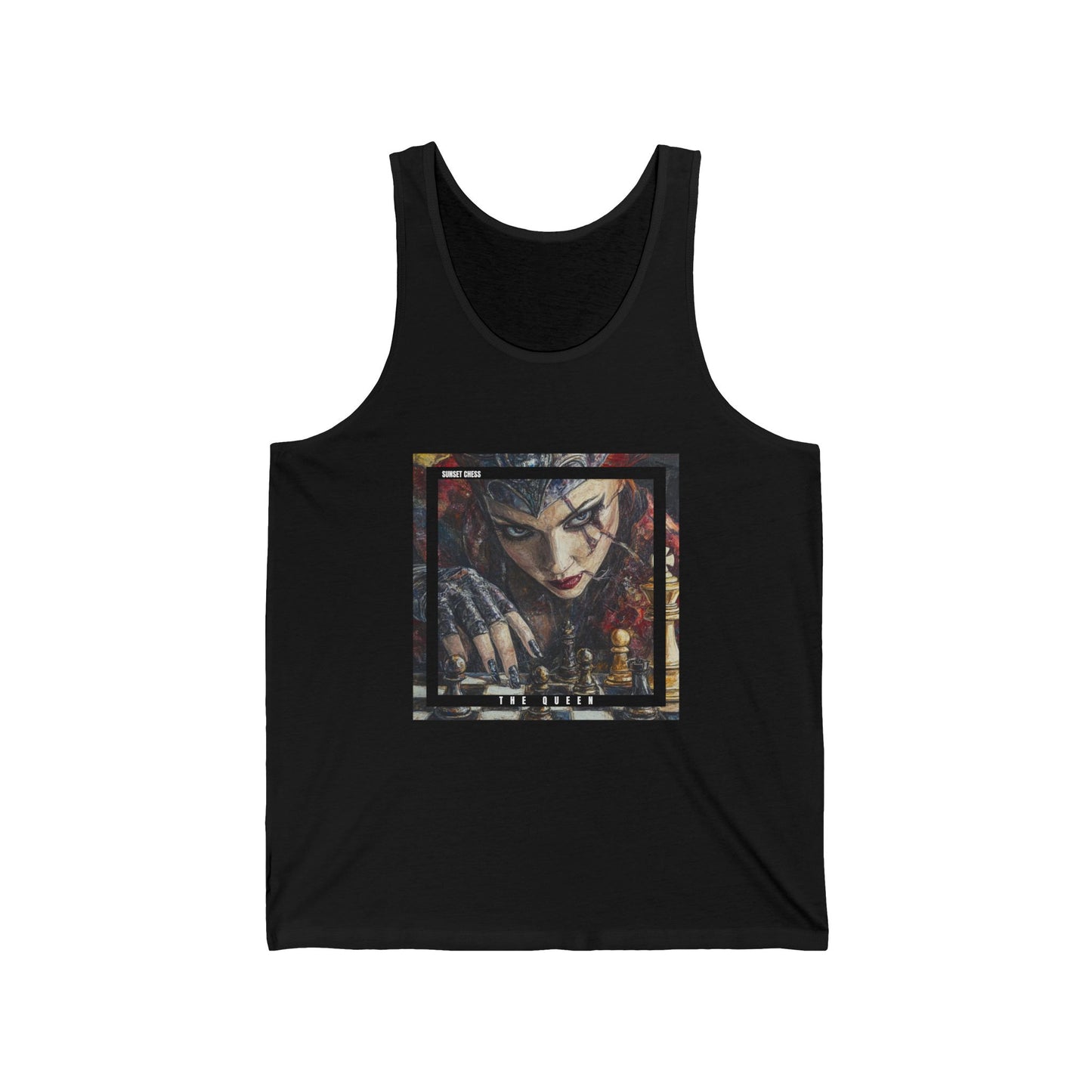 Strategic Queen - Black Chess Tank Top