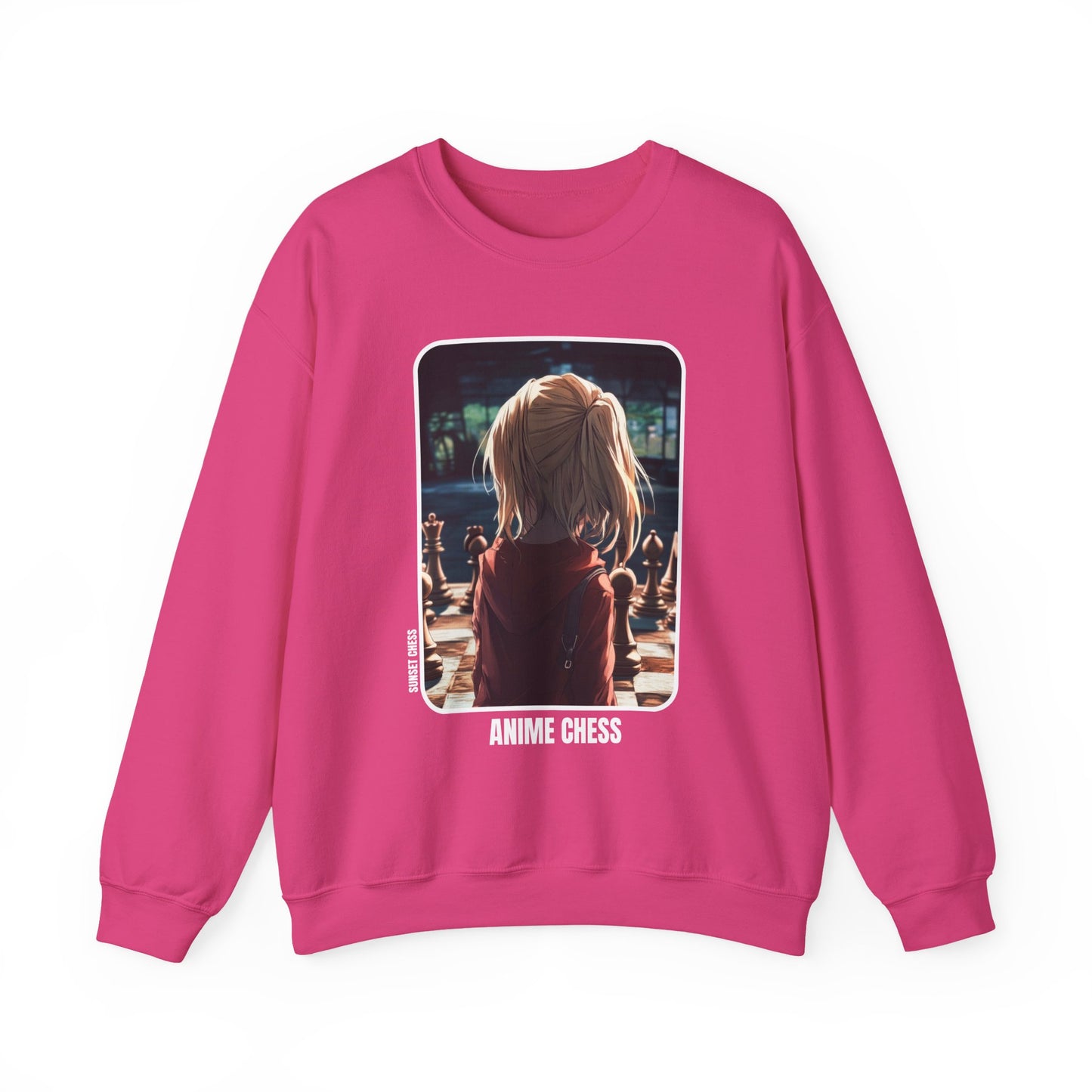 Let The Games Begin - Hot pink Chess Crewneck Sweater