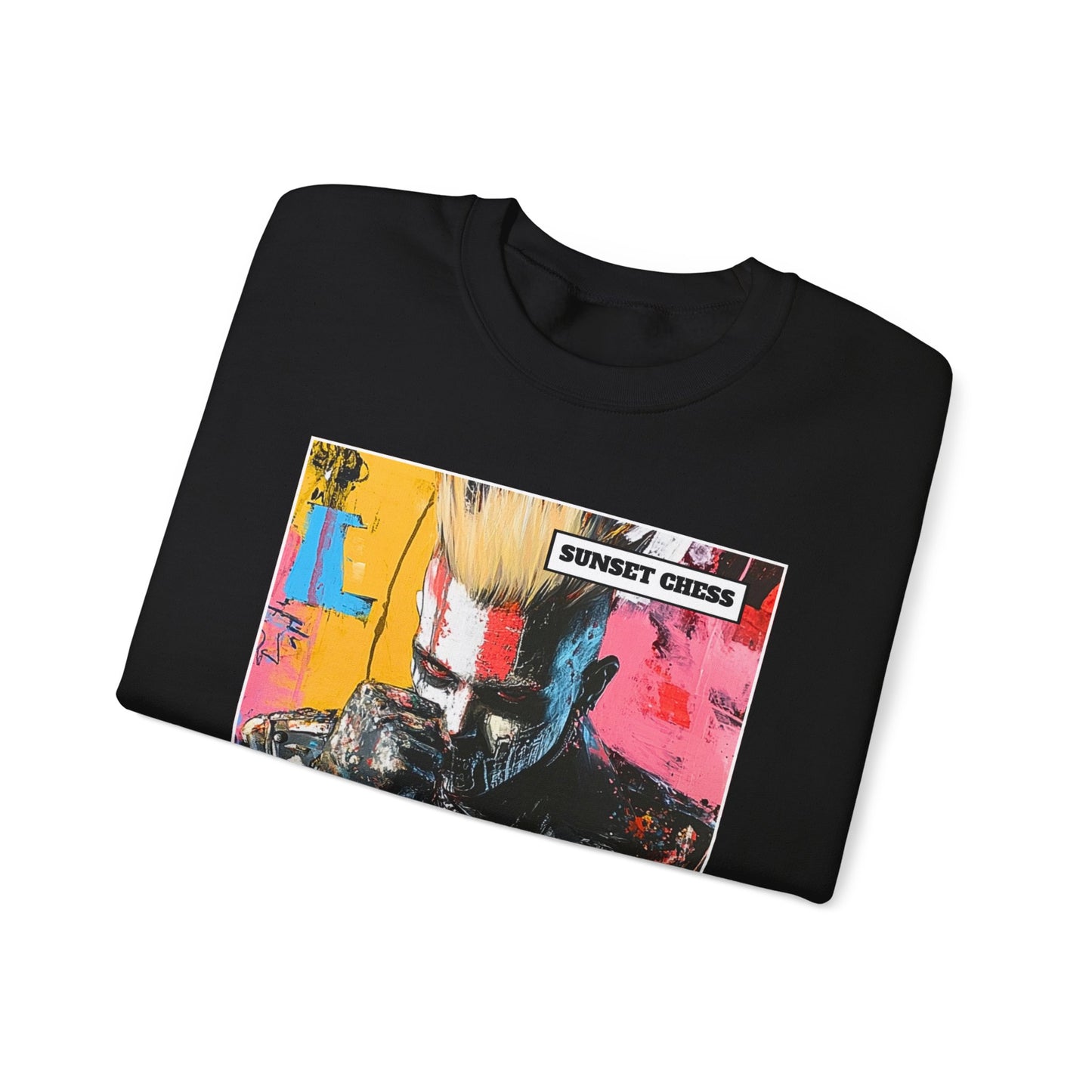 Metal Man - Black Chess Crewneck Sweater