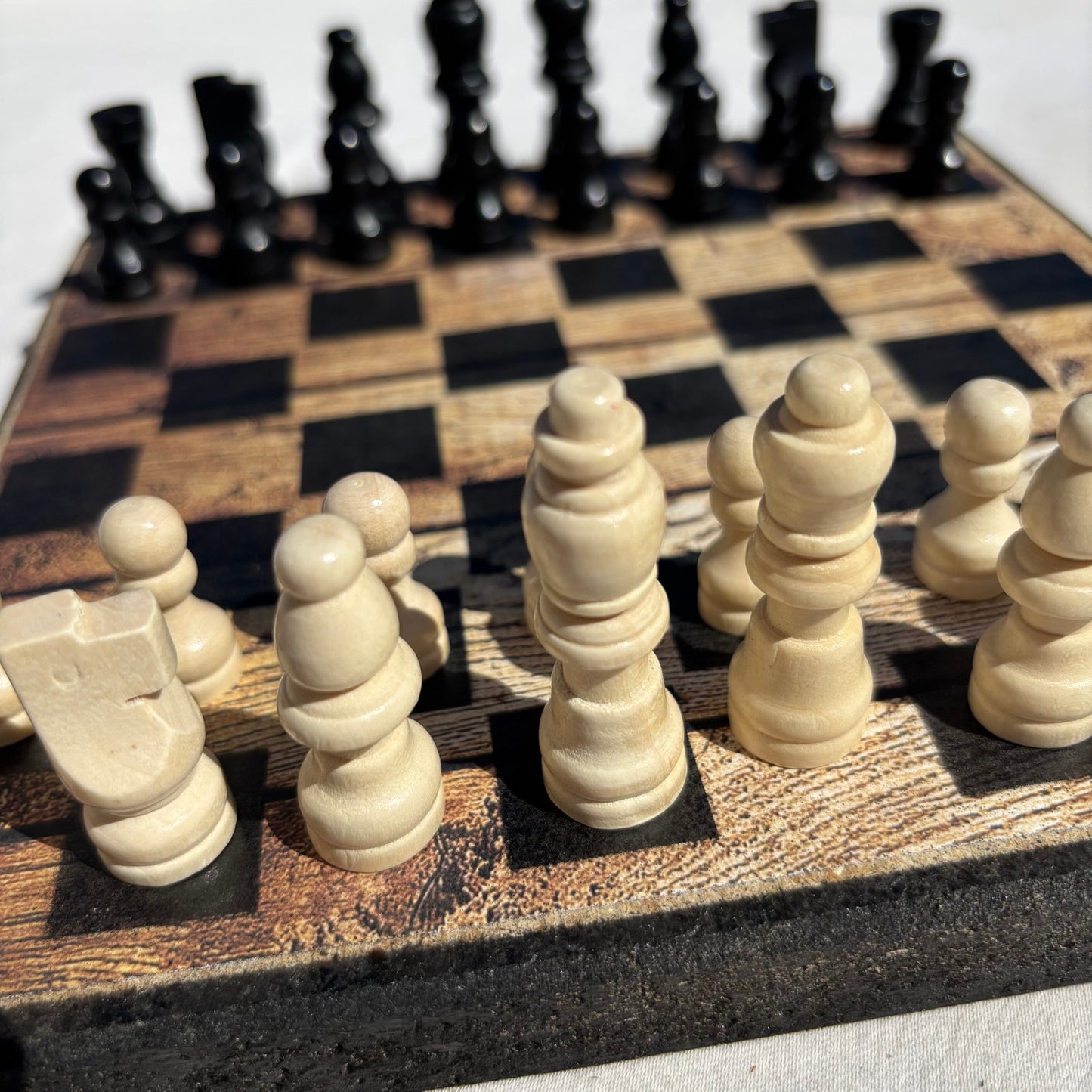 Classic Wood Print - Scrapbook Chess Set