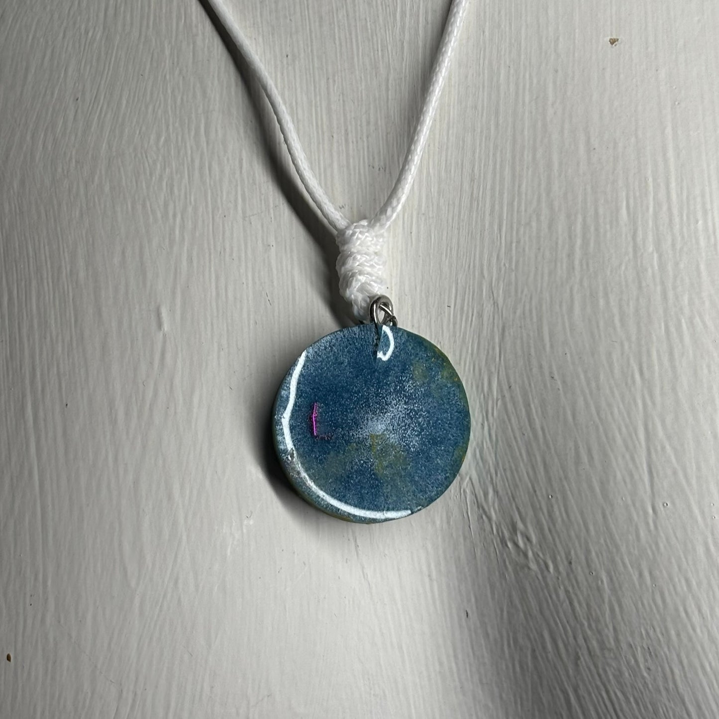 Spaz Blue Bishop - Handmade Resin Chess Necklace