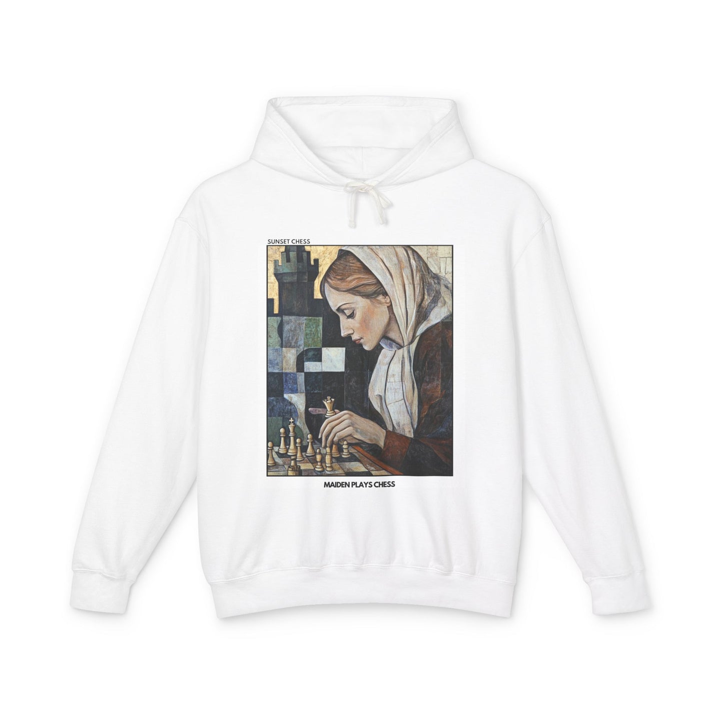 Maiden Plays Chess - White Chess Hoodie