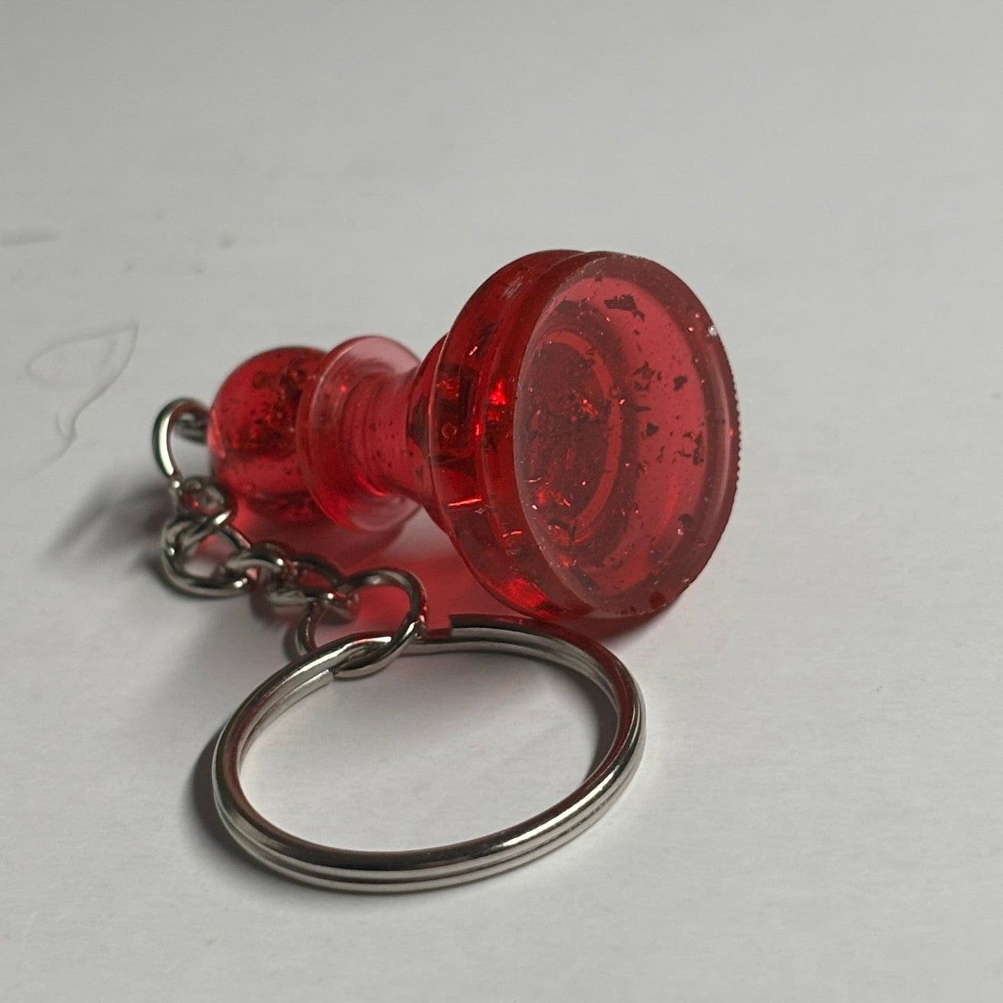 Cherry Red Pawn - Handmade Resin Keychain