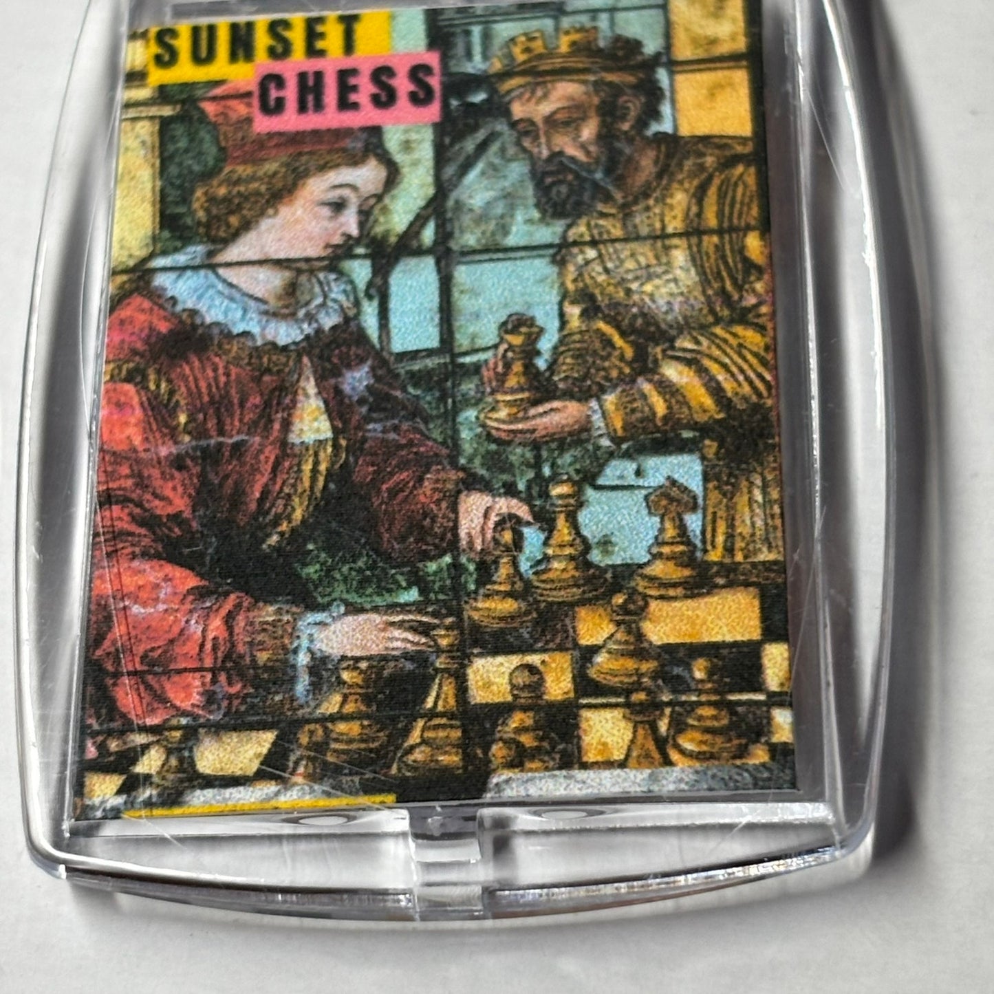 Vintage Chess - Sunset Chess Photo Keychain