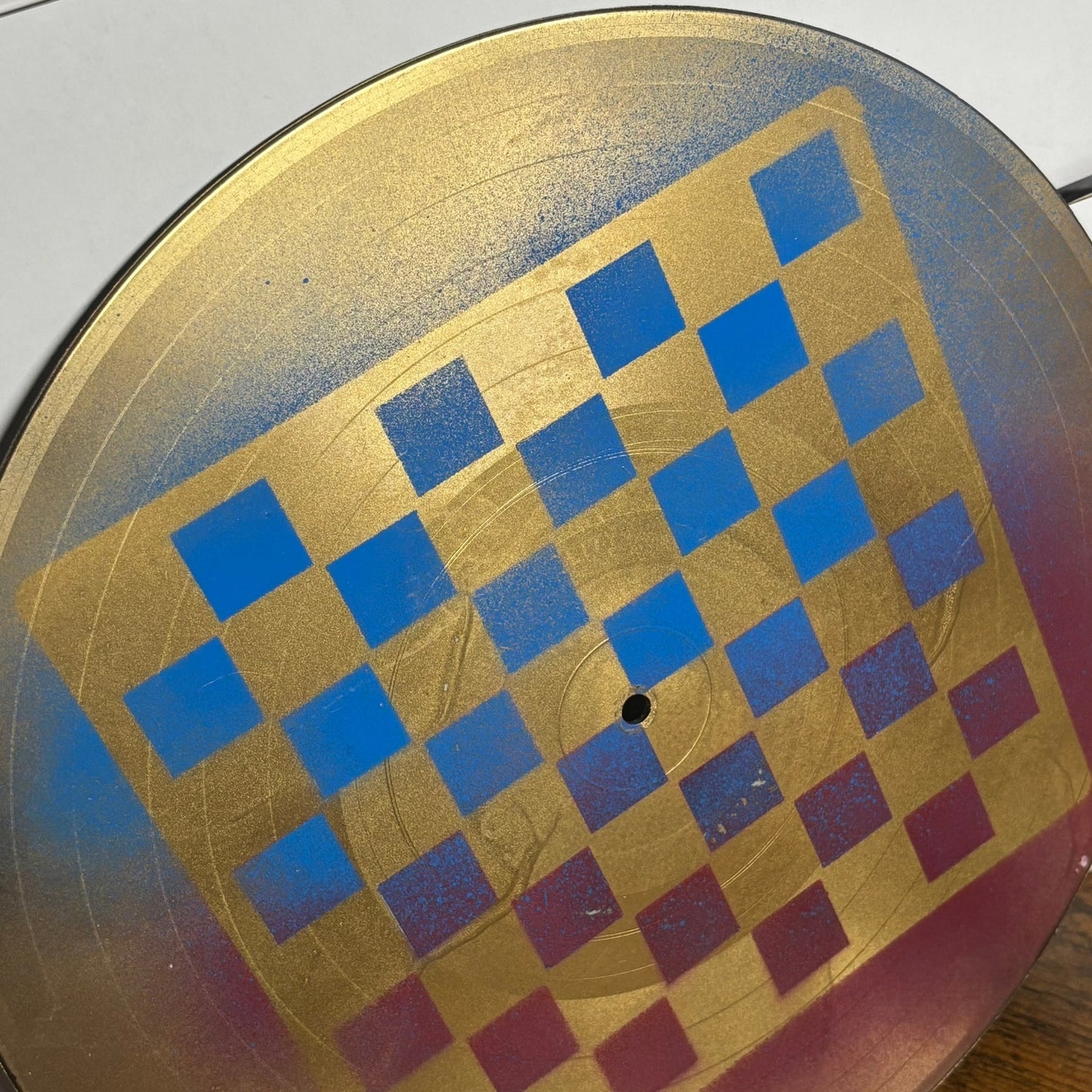 Golden Red & Blue - Vinyl Chess Board
