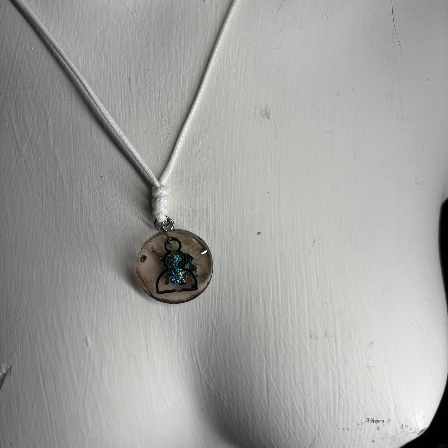 Dark Void Pawn - Handmade Resin Chess Necklace