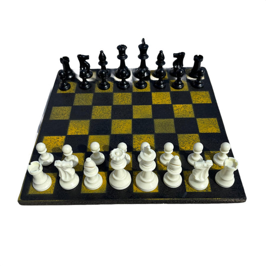 Black & Yellow - Painted Chess Set