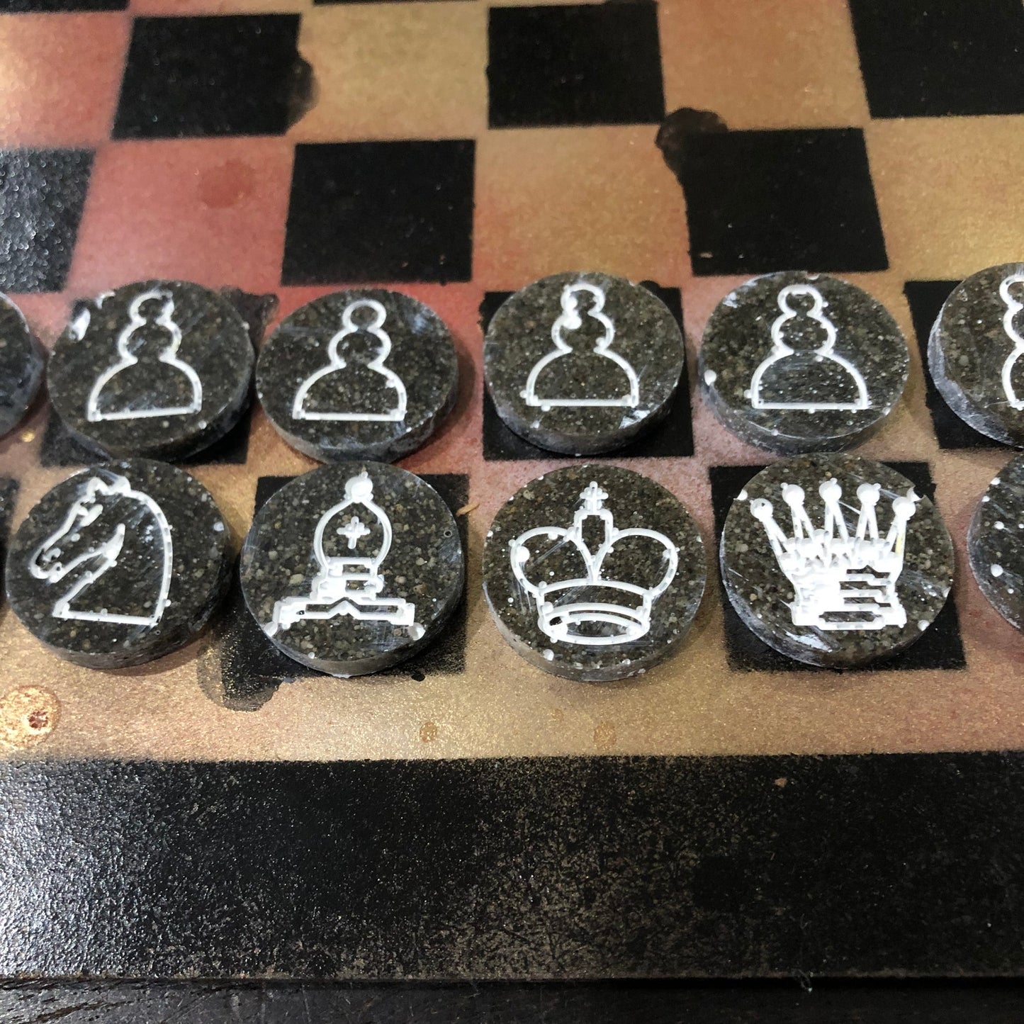Golden Orange - Painted Chess Set