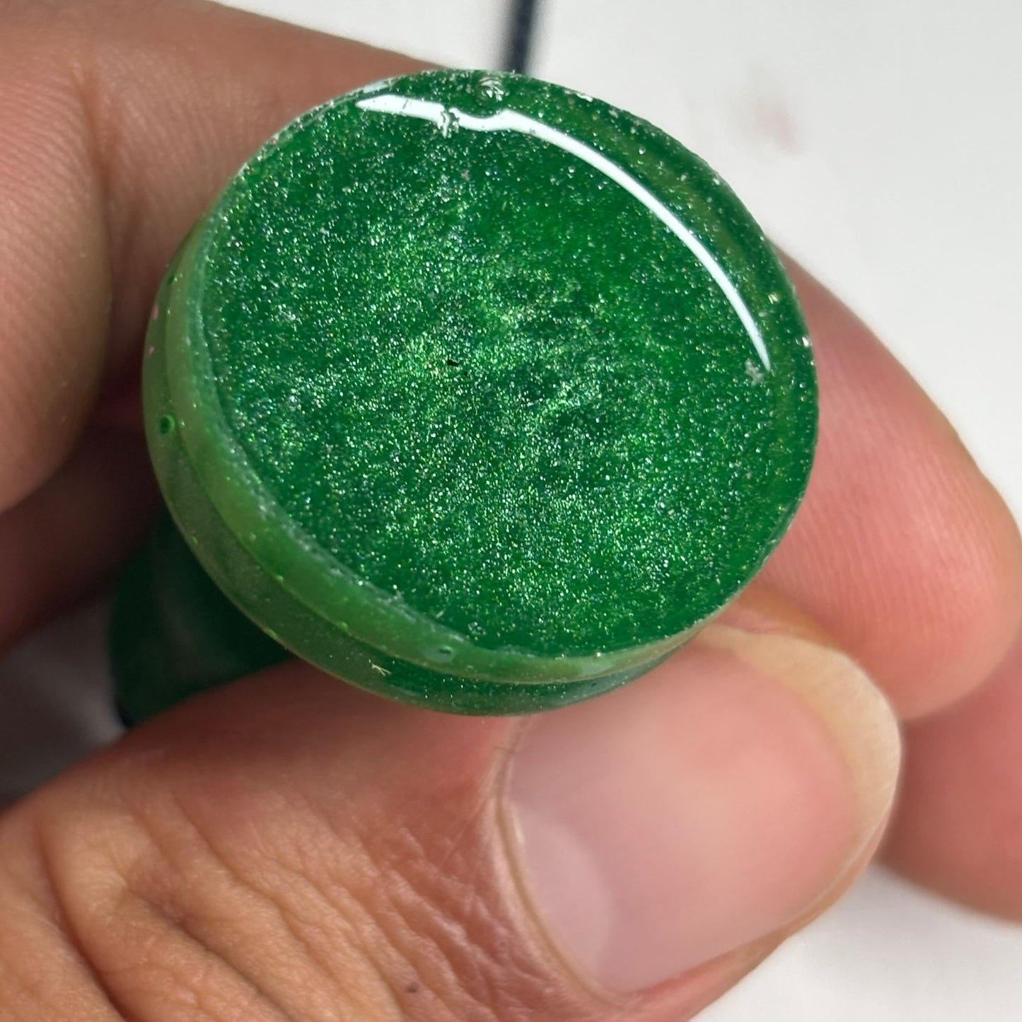 Solid Forest Green Bishop - Handmade Resin Chess Necklace