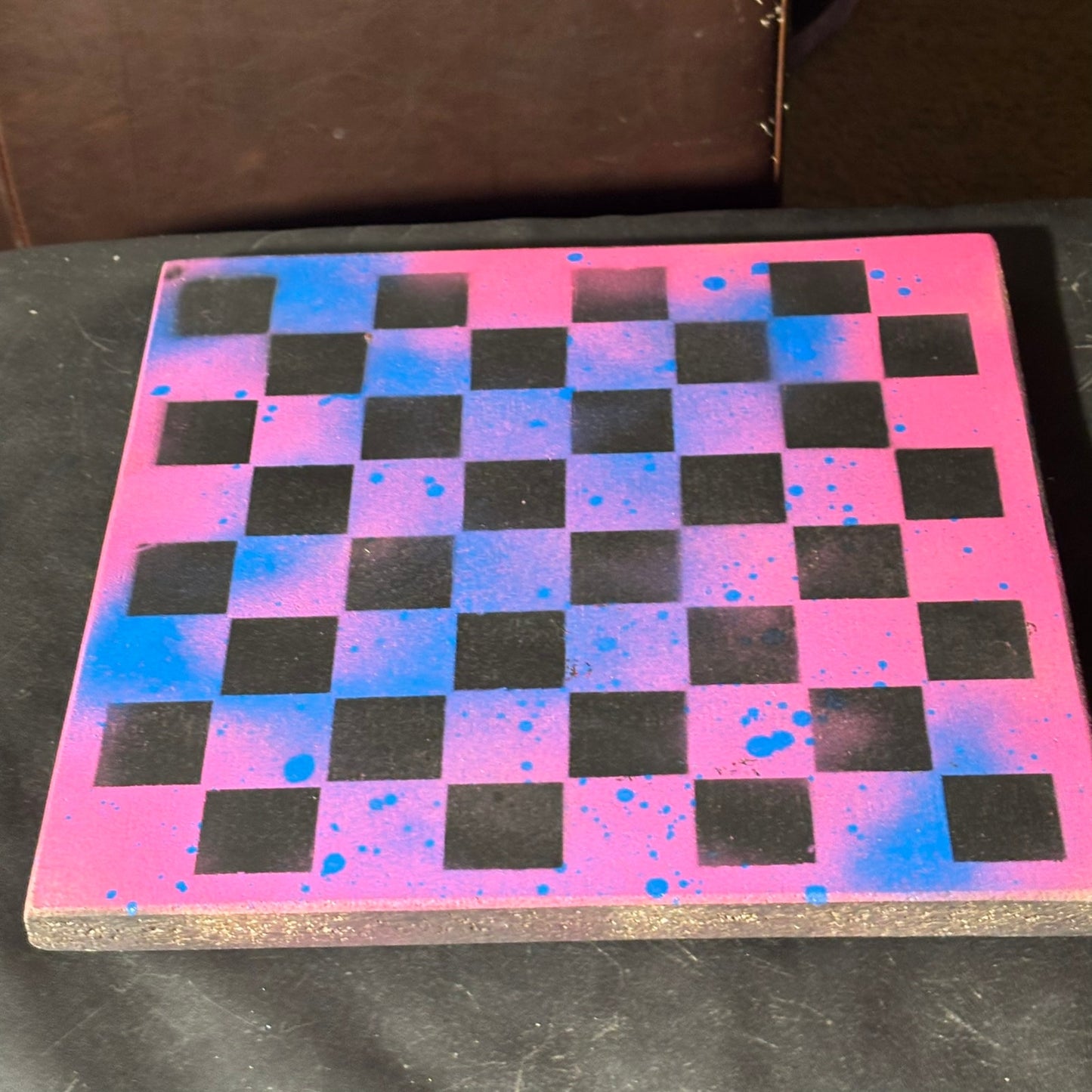 Purple Dripped Space - Painted Chess Set