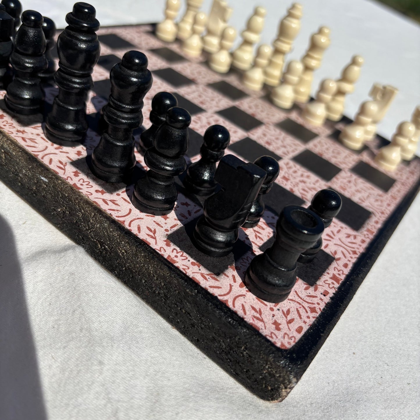 Vintage Cream - Scrapbook Chess Set