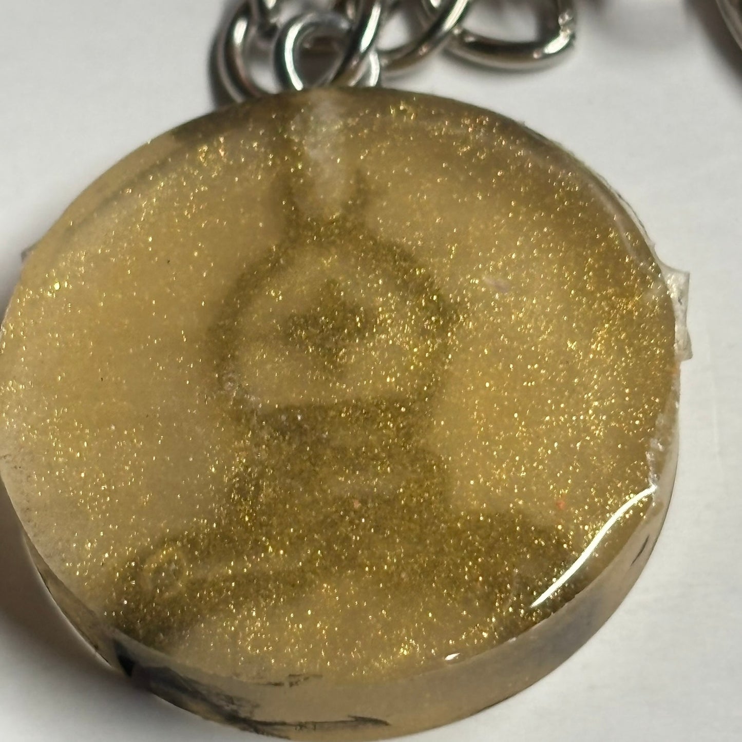 Brown/Yellow Bishop - Handmade Resin Keychain - Flat Edition