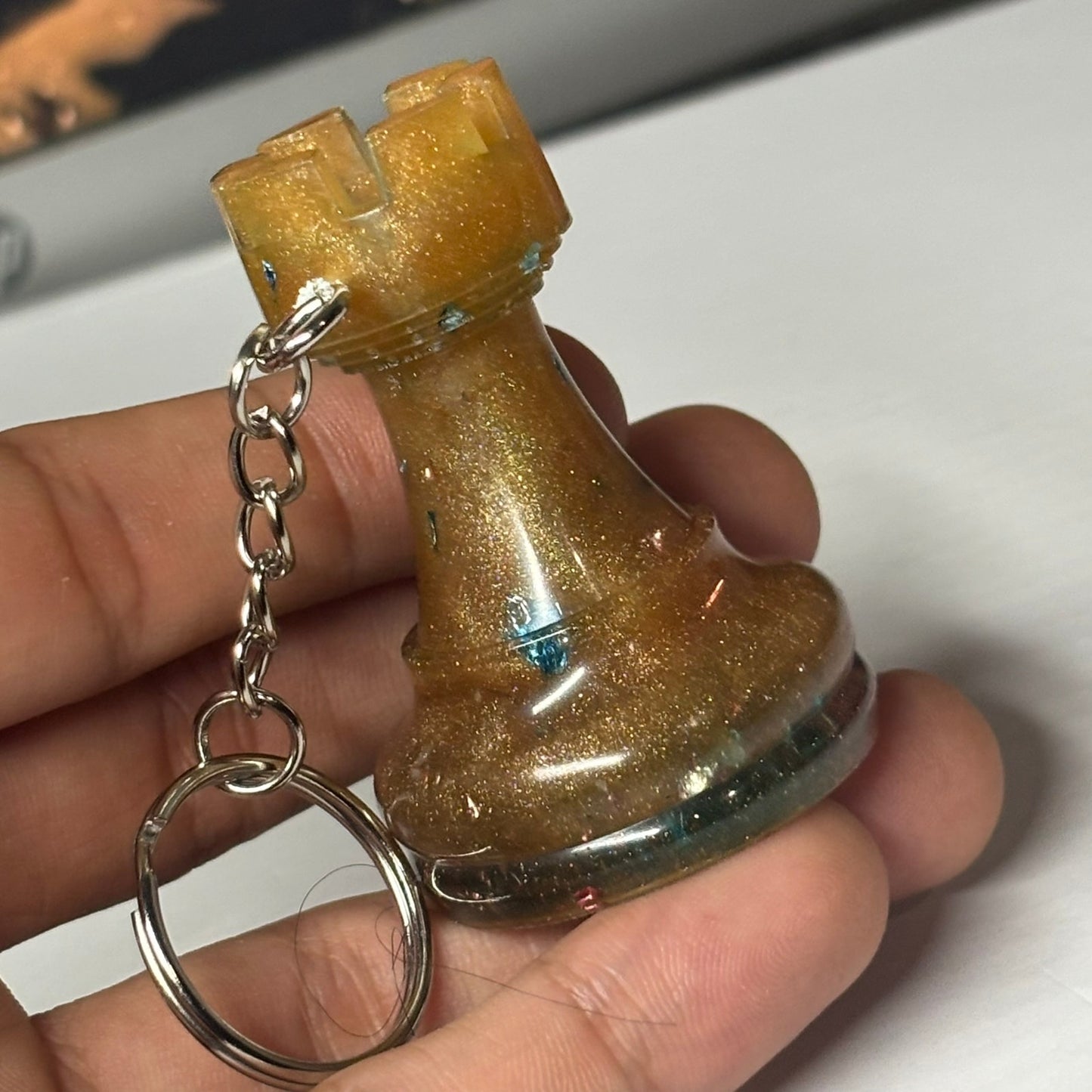 Banana Royal Rook - Handmade Resin Keychain - Large Edition
