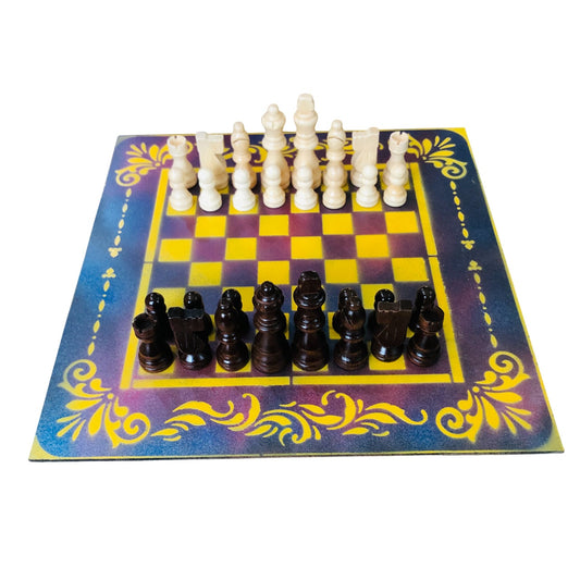 Galaxy Yellow - Painted Chess Set