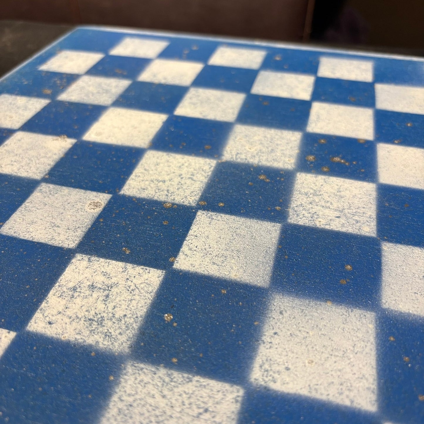 Blue & White - Painted Chess Set