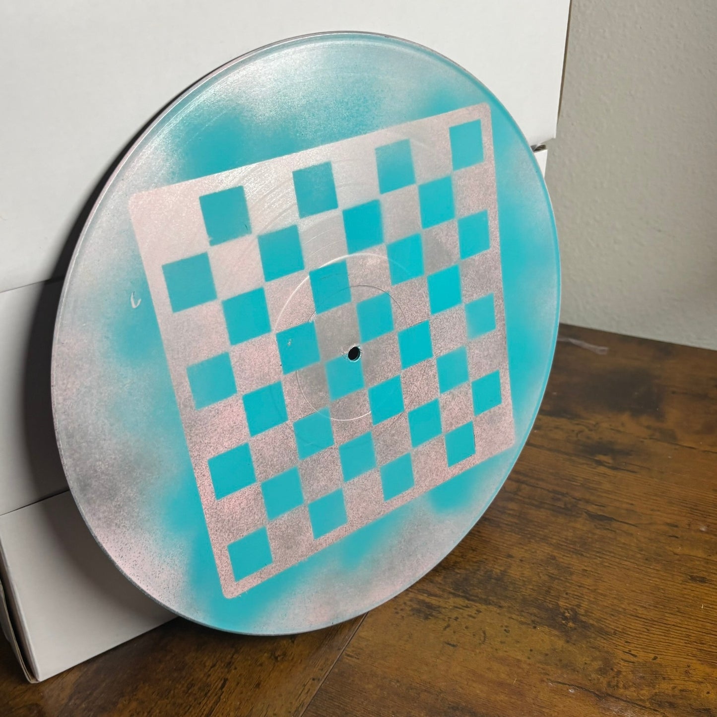 Sky Blue Chrome - Vinyl Chess Board