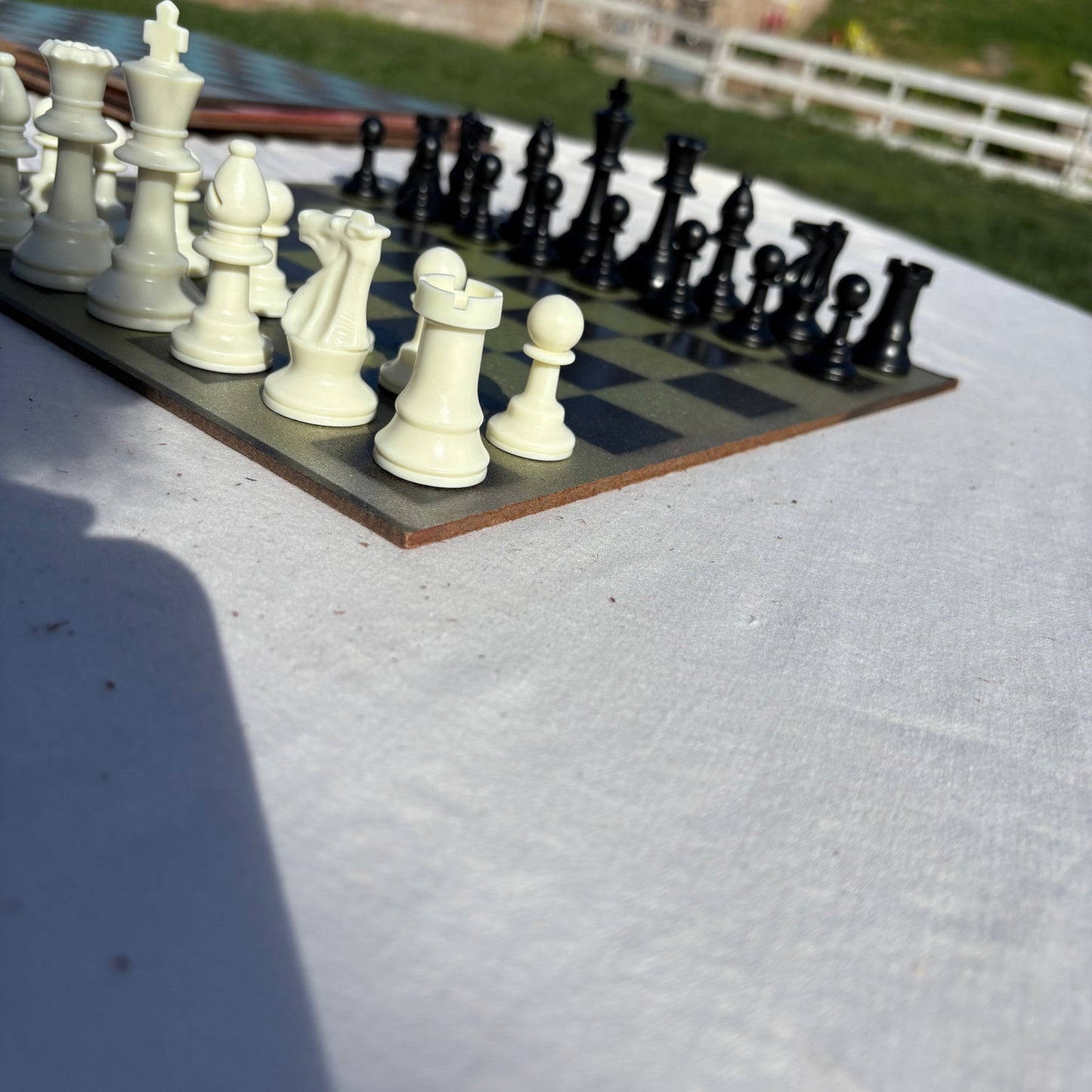 Dirty Green - Painted Chess Set
