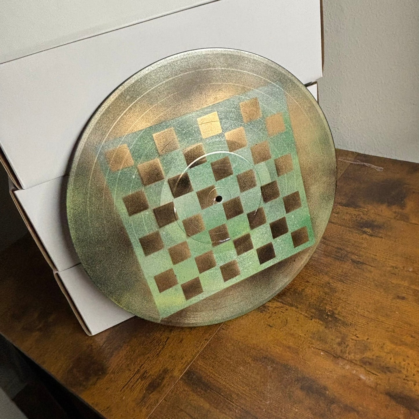 Golden Green Breeze - Vinyl Chess Board