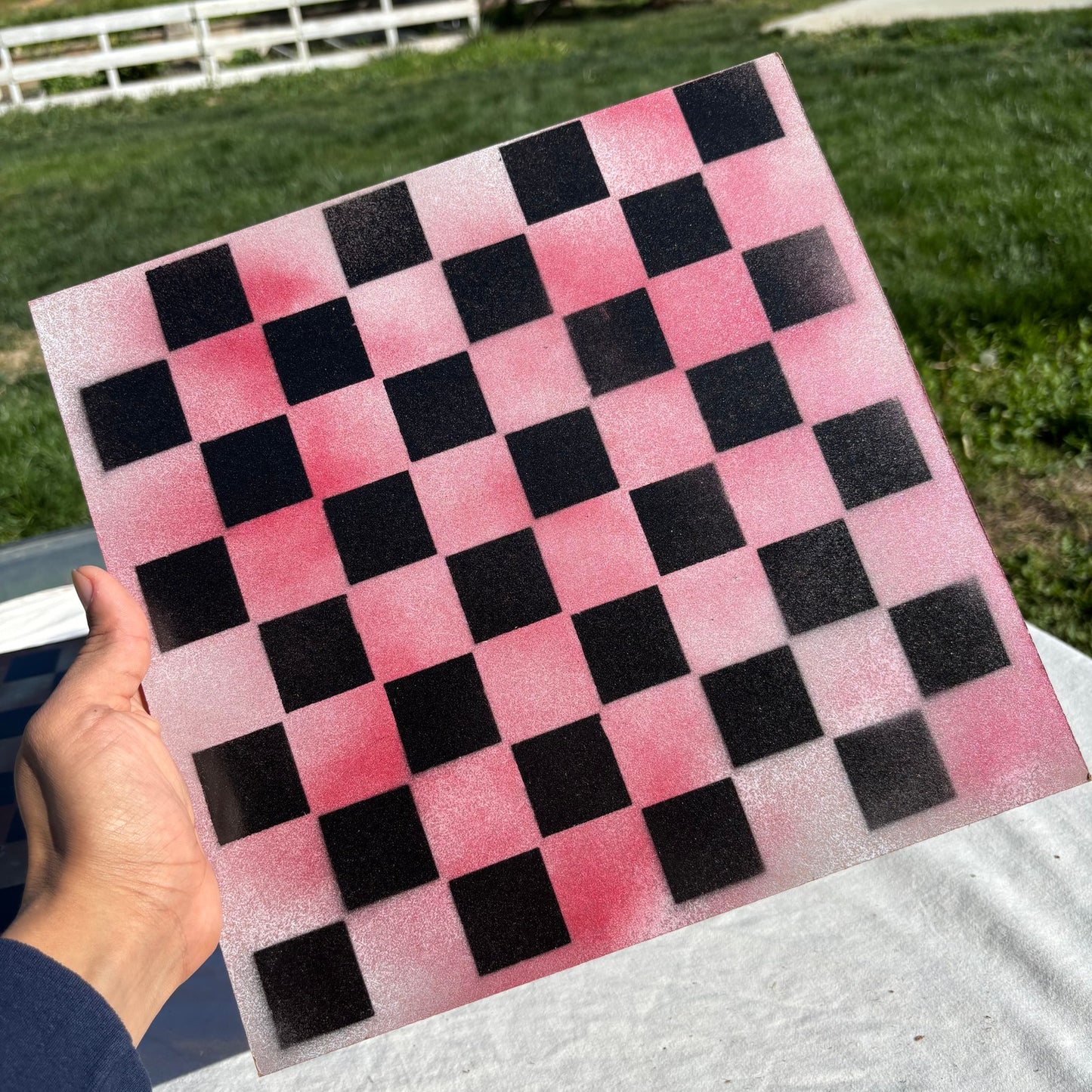 Misty Red - Painted Chess Set