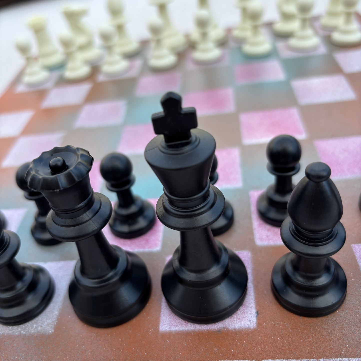 Pink Mist - Painted Chess Set