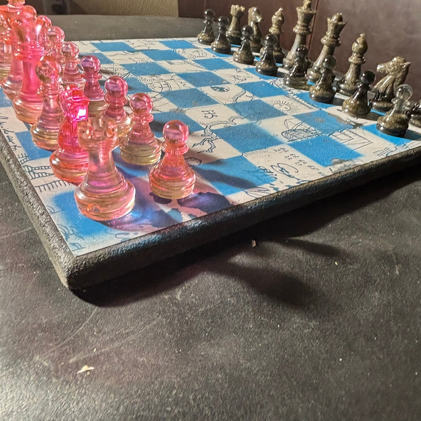 Seas Blue Explorer- Scrapbook Chess Set