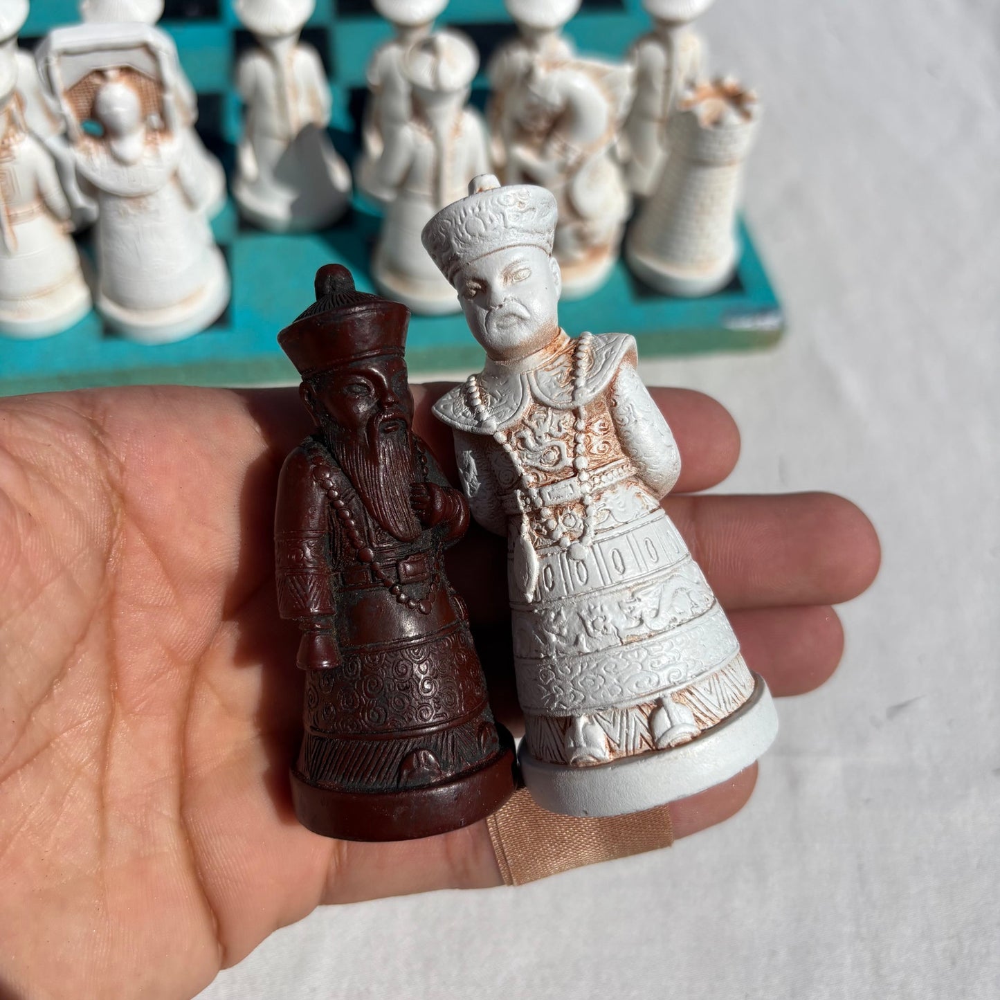 Aqua Green - Chinese Edition Chess Set