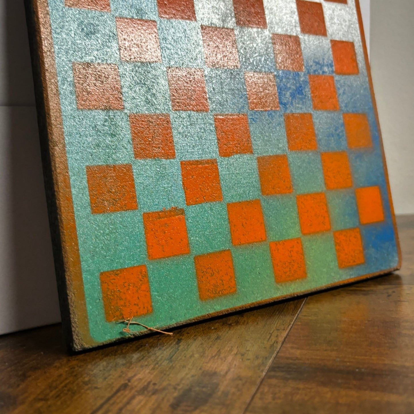 Orange Green Hue - Painted Double Sided Chess Board