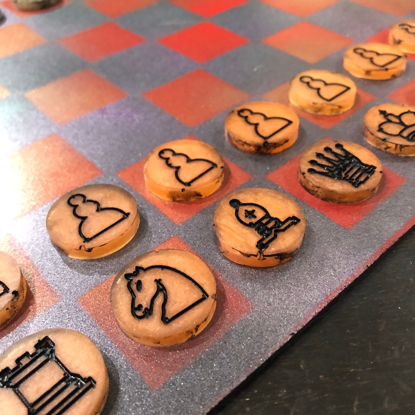 Fire Furnace - Painted Chess Set