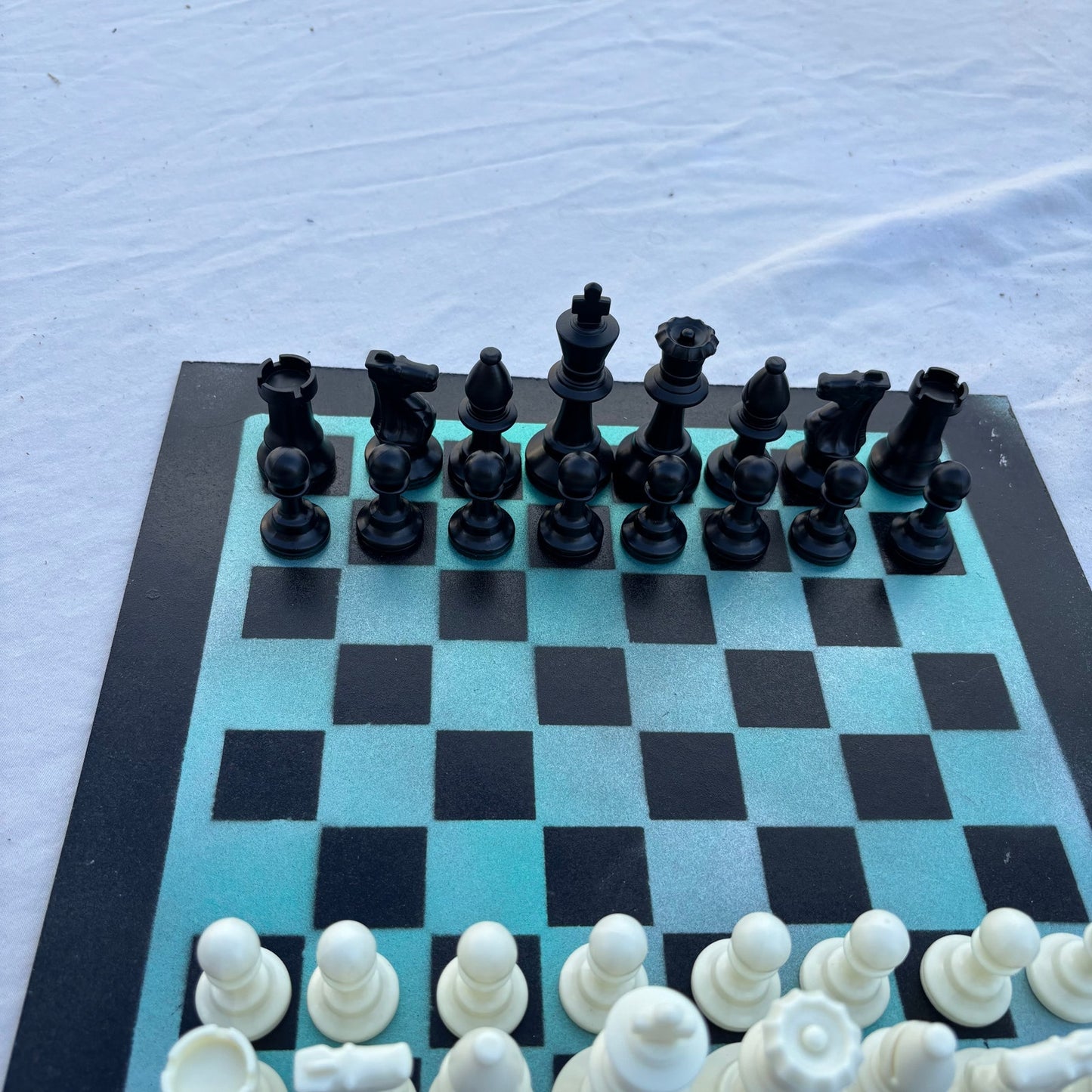 Mint Green - Painted Chess Set