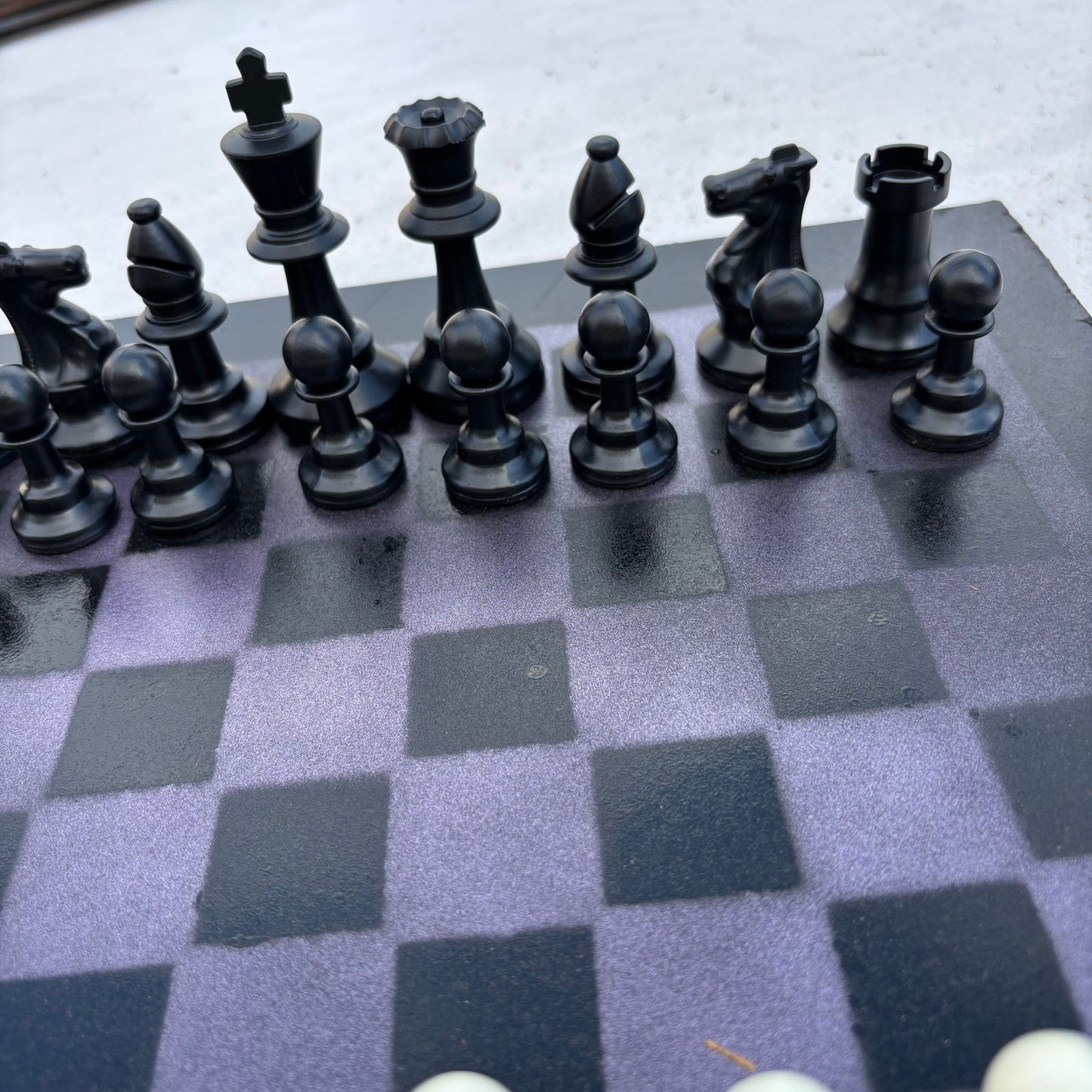 Dark Purple - Painted Chess Set