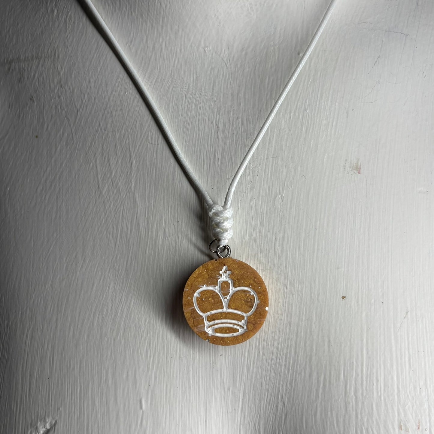 Golden King - Handmade Resin Chess Necklace