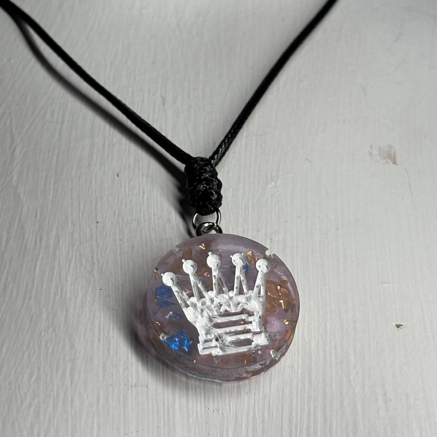 Supreme Queen - Handmade Resin Chess Necklace