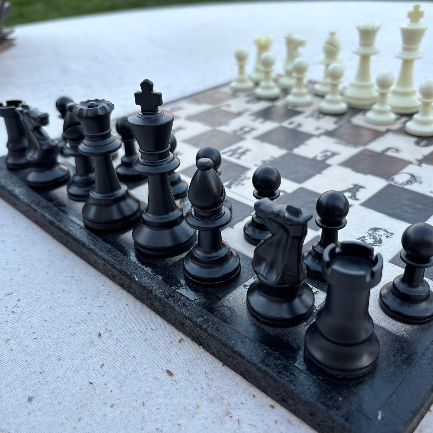 Vintage Letters - Scrapbook Chess Set