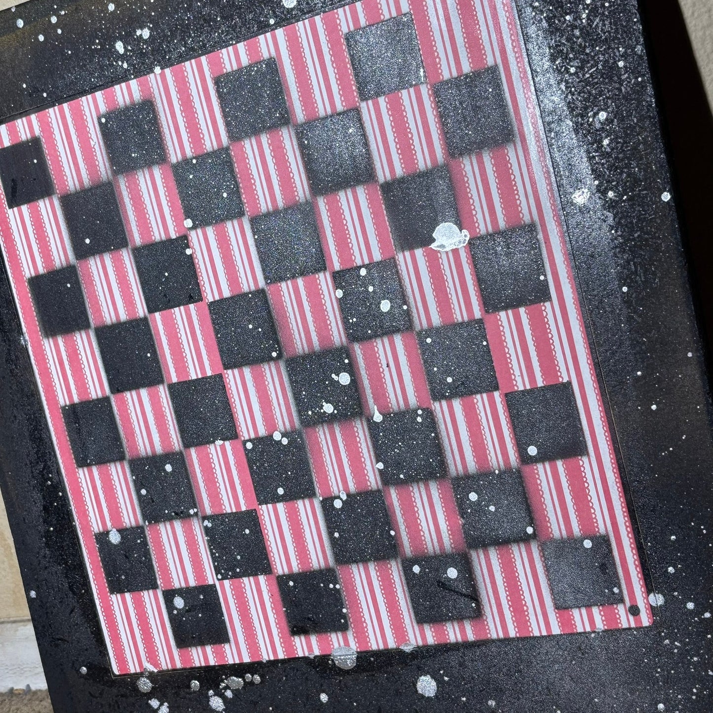Vintage Lines - Large Scrapbook Chess Board