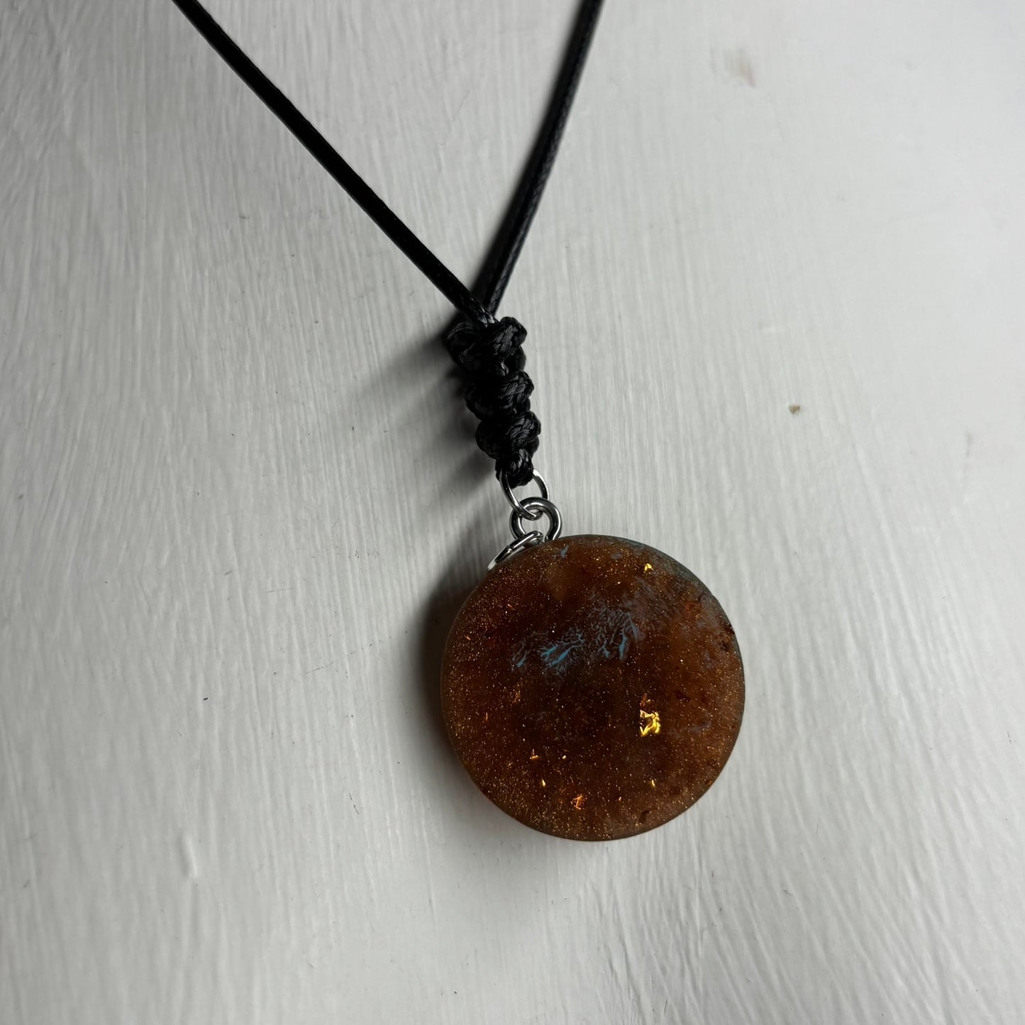 Blue Print Queen - Handmade Resin Chess Necklace