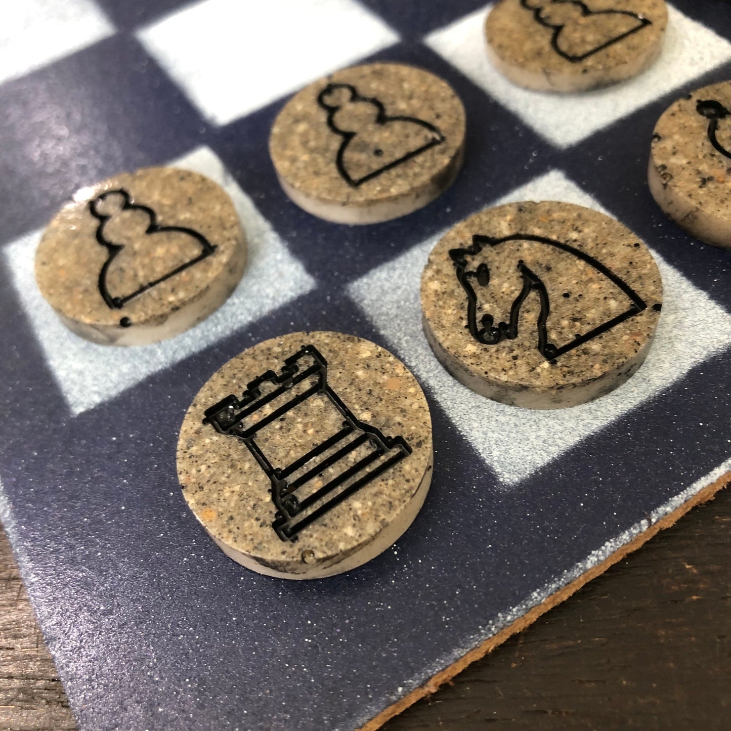 Dark Luxury - Painted Chess Set