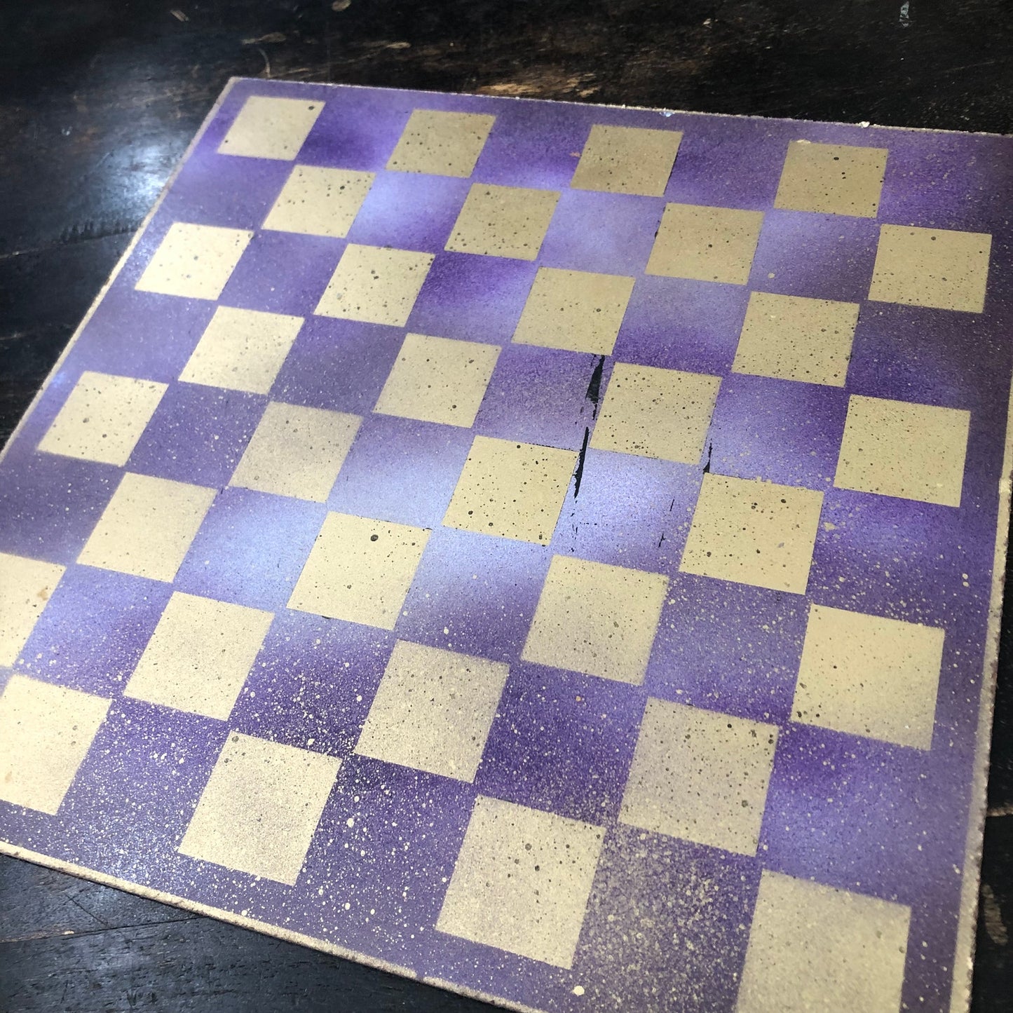 Purple Gold - Painted Chess Set