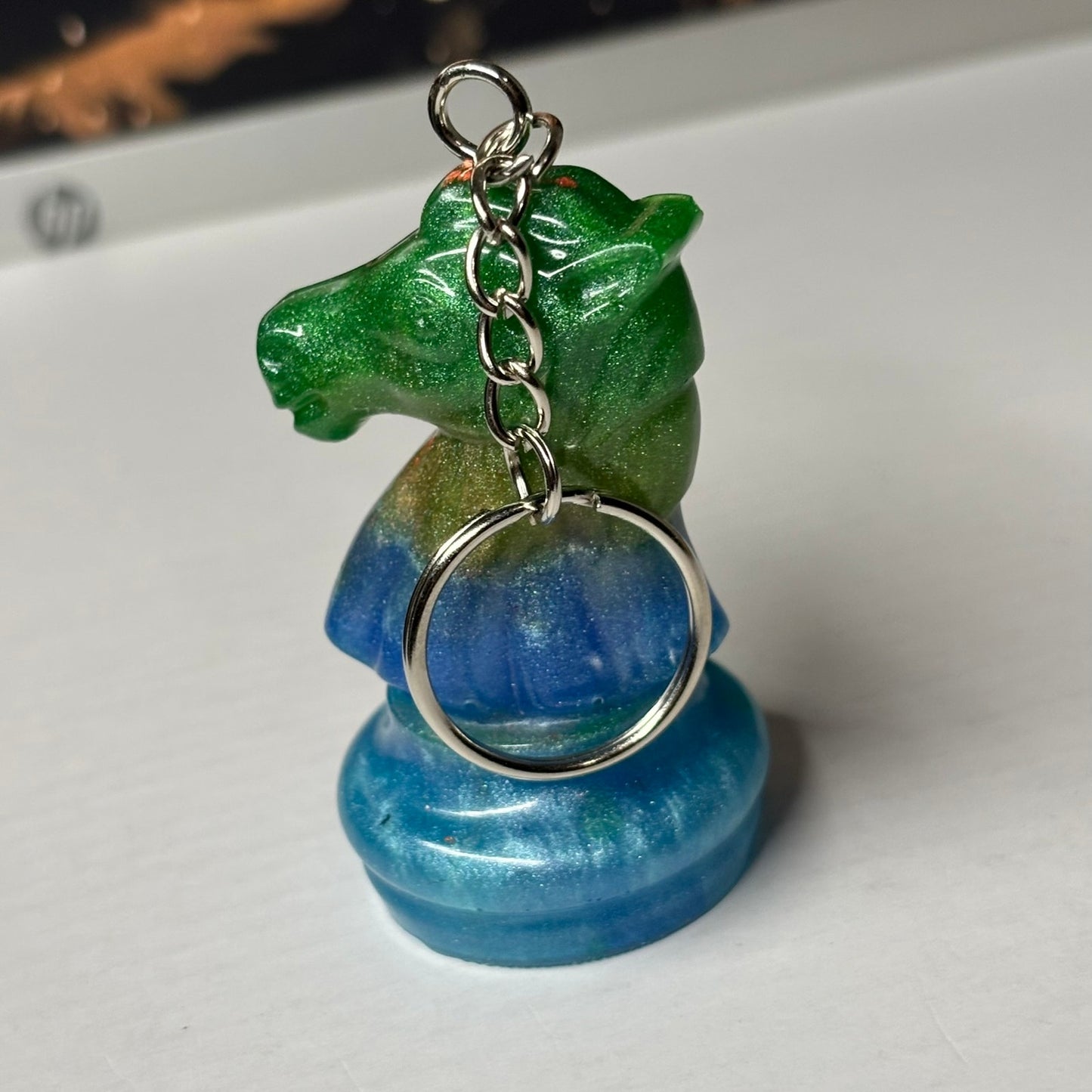 Colorful Knight - Handmade Resin Keychain - Large Edition