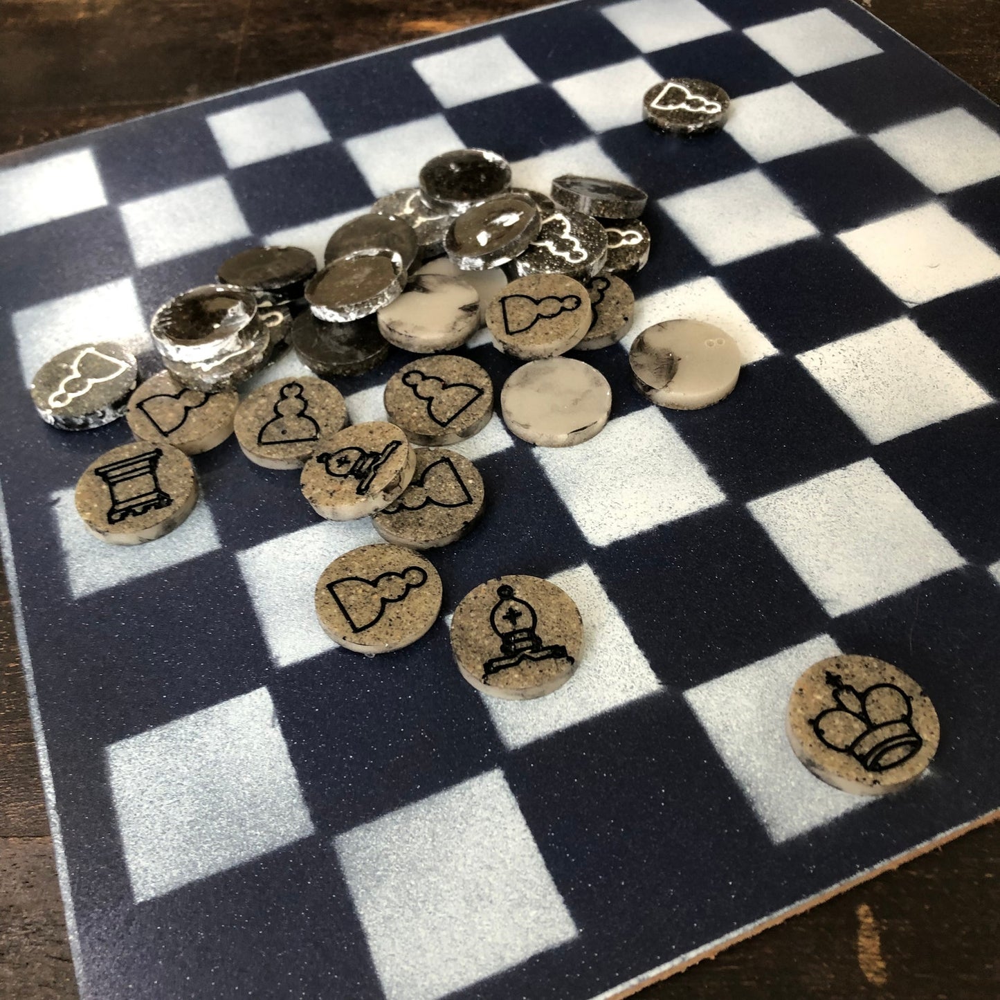 Dark Luxury - Painted Chess Set
