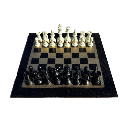 Gold & Black - Painted Chess Set