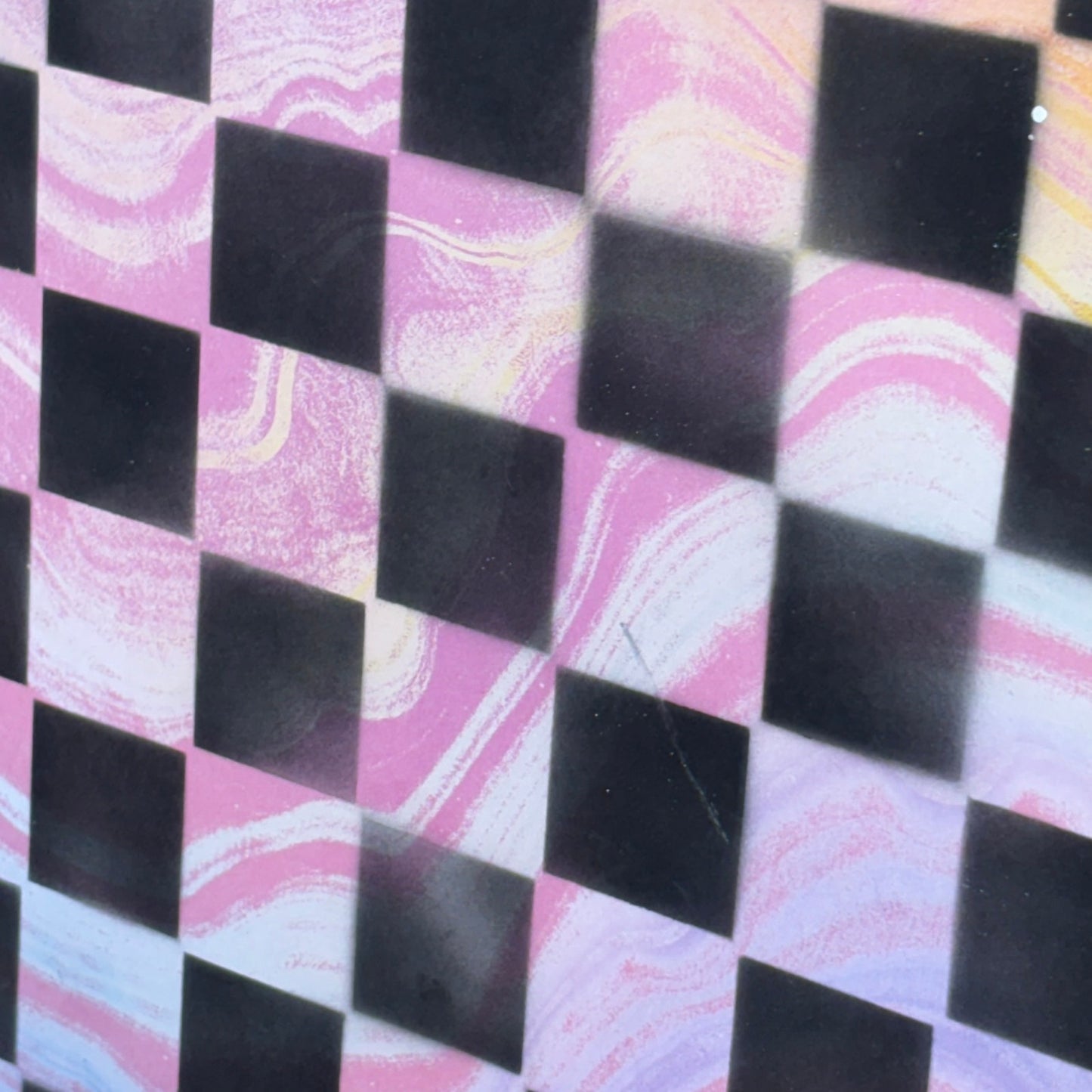 Pink Swirls - Scrapbook Chess Board