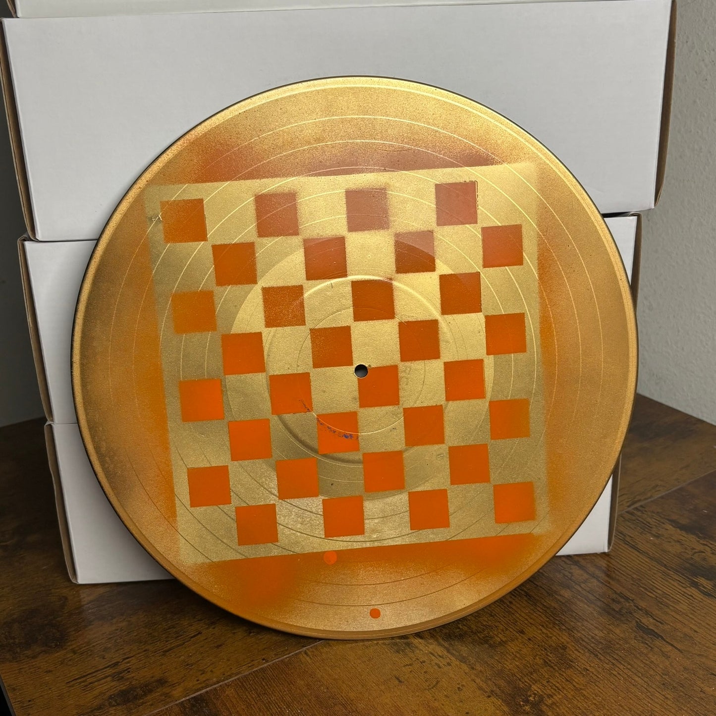 Golden Orange - Vinyl Chess Board