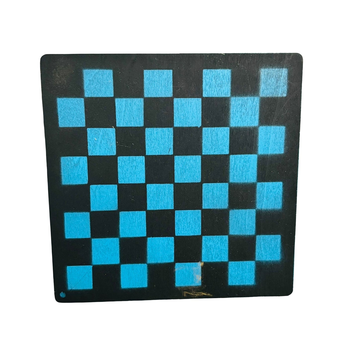Black & Blue - Painted Thin Wooden Chess Board