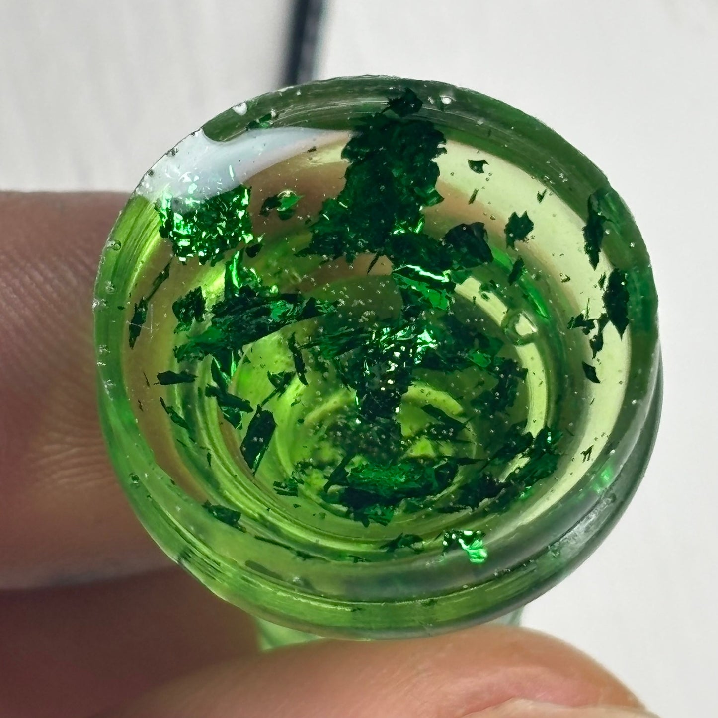 Green Crystal Pawn - Handmade Resin Chess Necklace