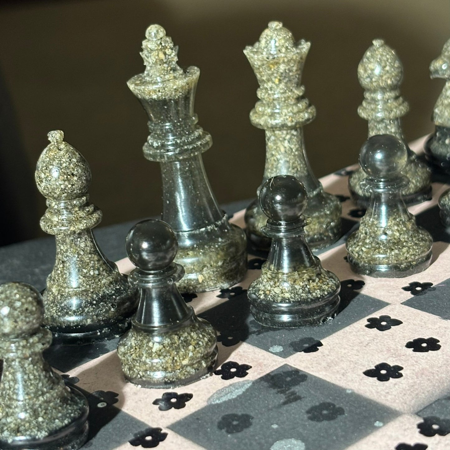 Mini Flowers - Scrapbook Chess Set