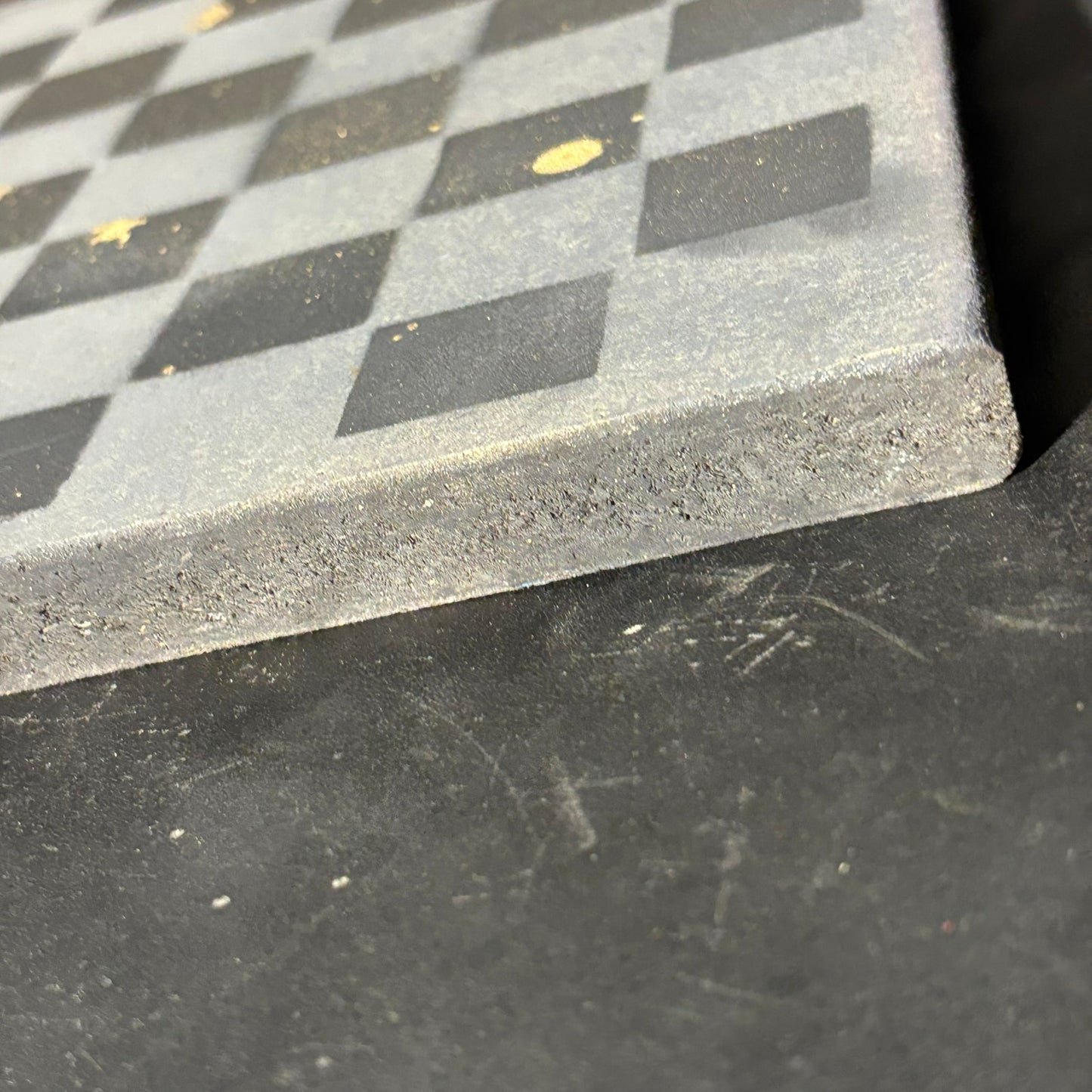 Gray & Black - Painted Chess Board