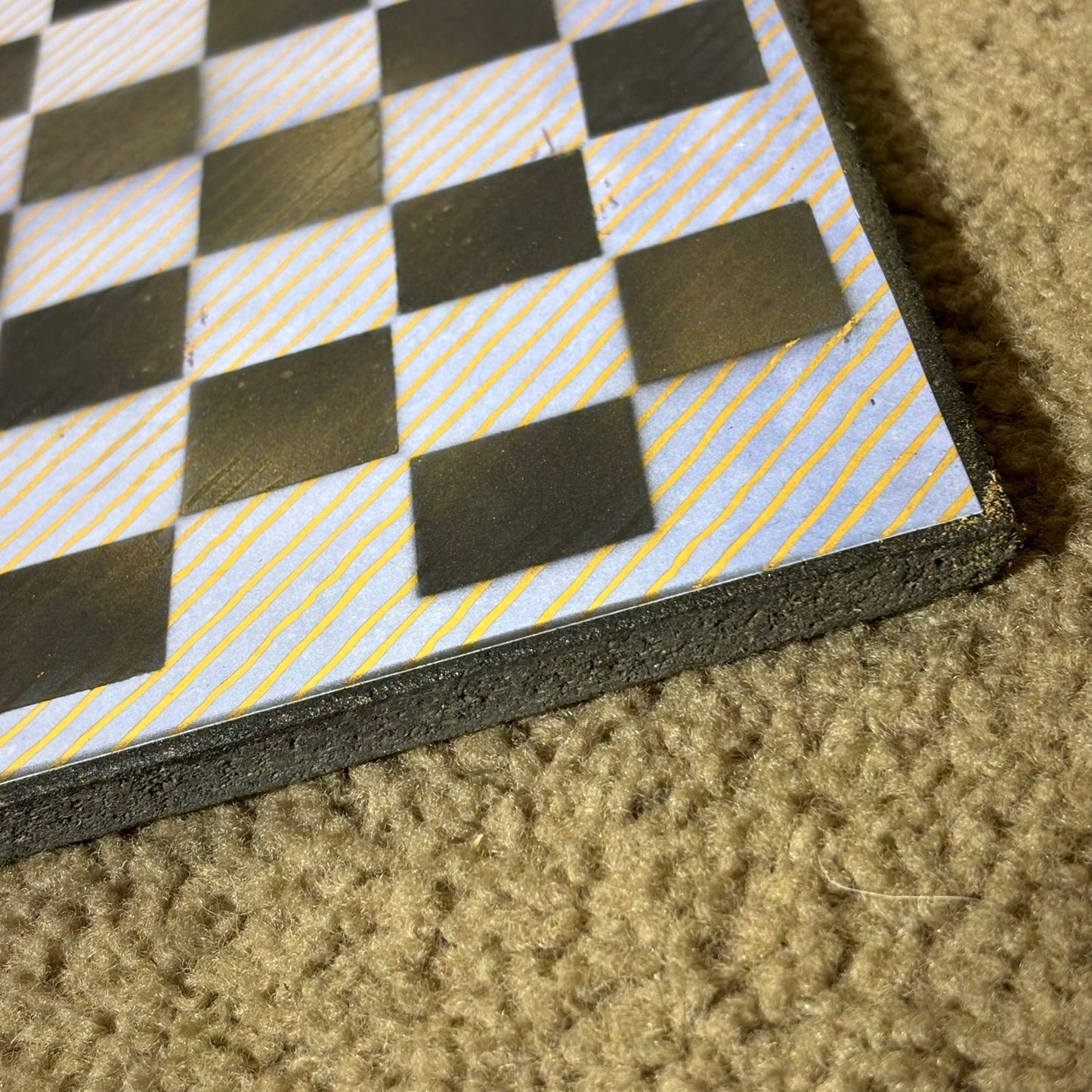 Blue Gold Stripes - Scrapbook Chess Board