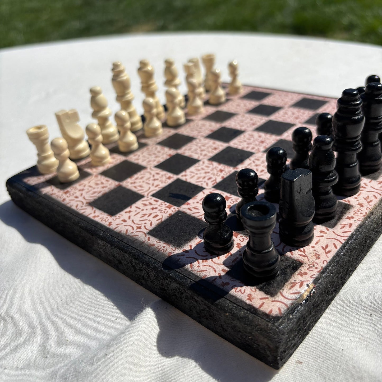Vintage Cream - Scrapbook Chess Set